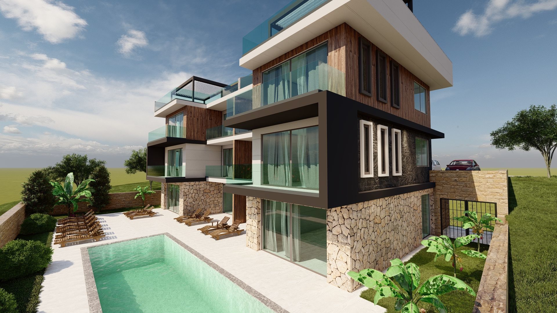 Apartment-3d Model-Sketchup-Lumion 3D model_1