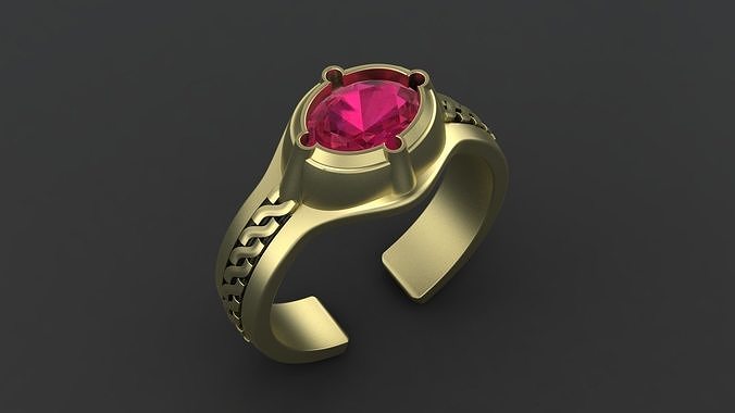 Lord of the Rings Fantasy ring of Gendelf  for cnc or   3D print model