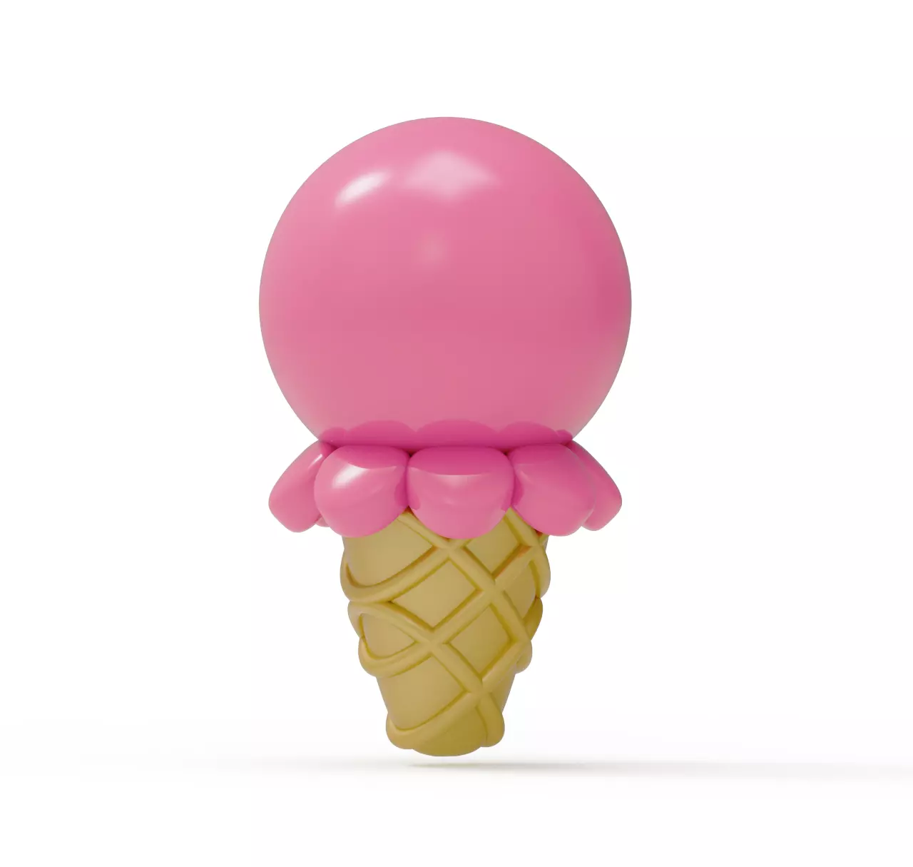 3D Printable Ice cream print model rubber FD0005 3D print model_0