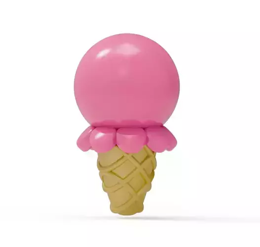 3D Printable Ice cream print model rubber FD0005