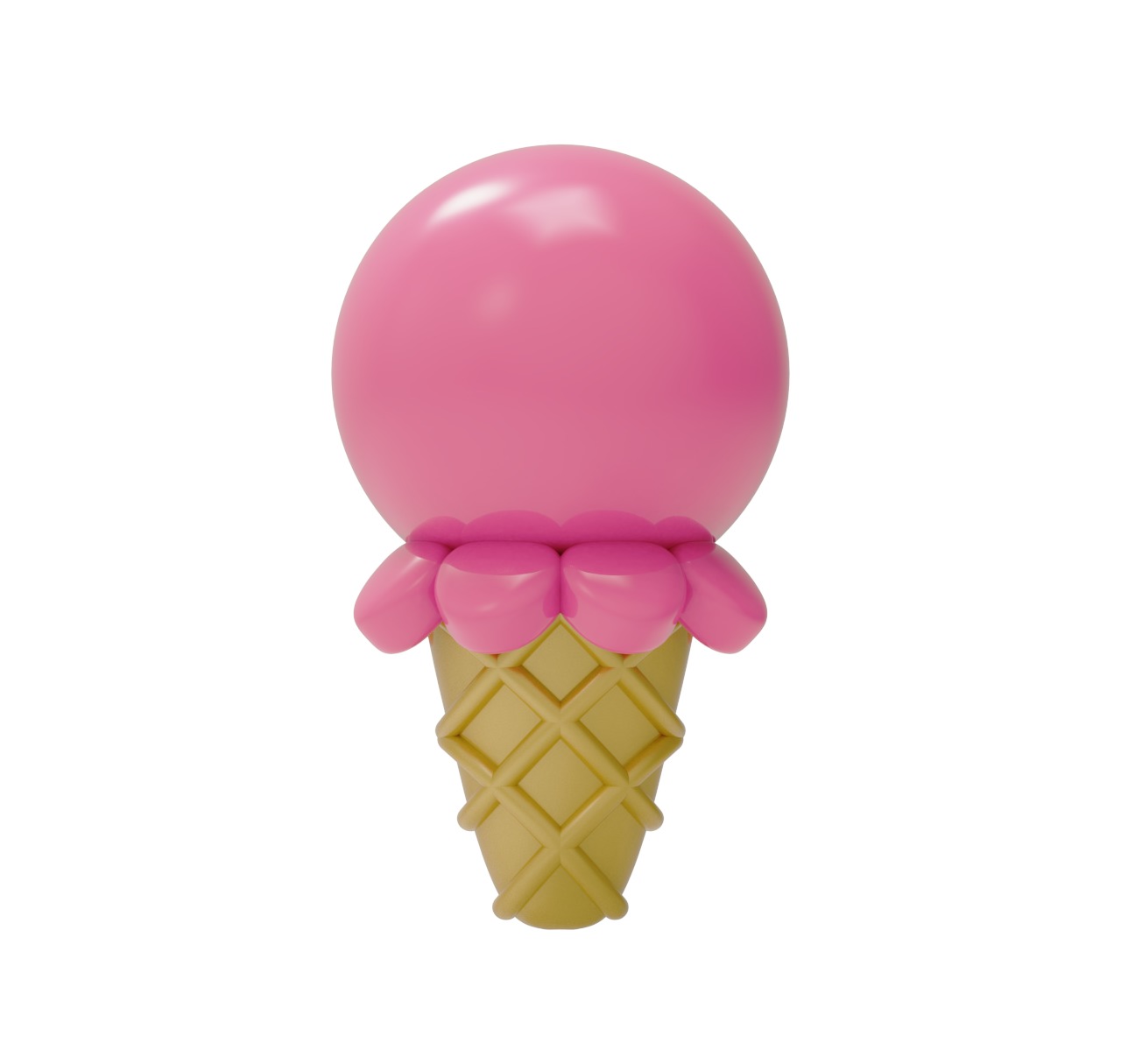 3D Printable Ice cream print model rubber FD0005 3D print model_1