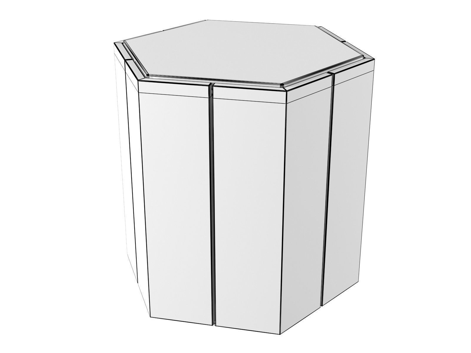 Hexagon Tables 3D model_2