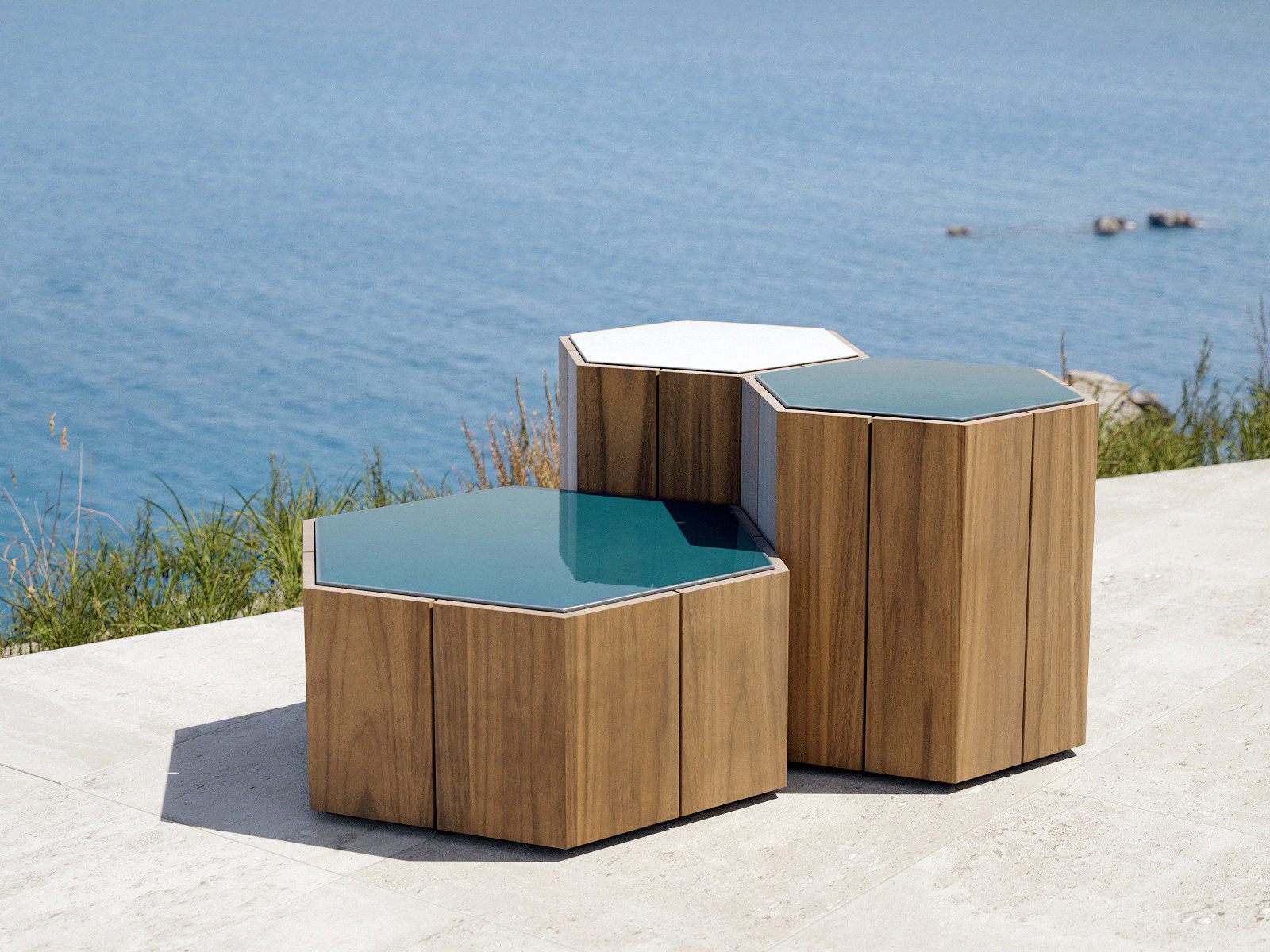 Hexagon Tables 3D model_1