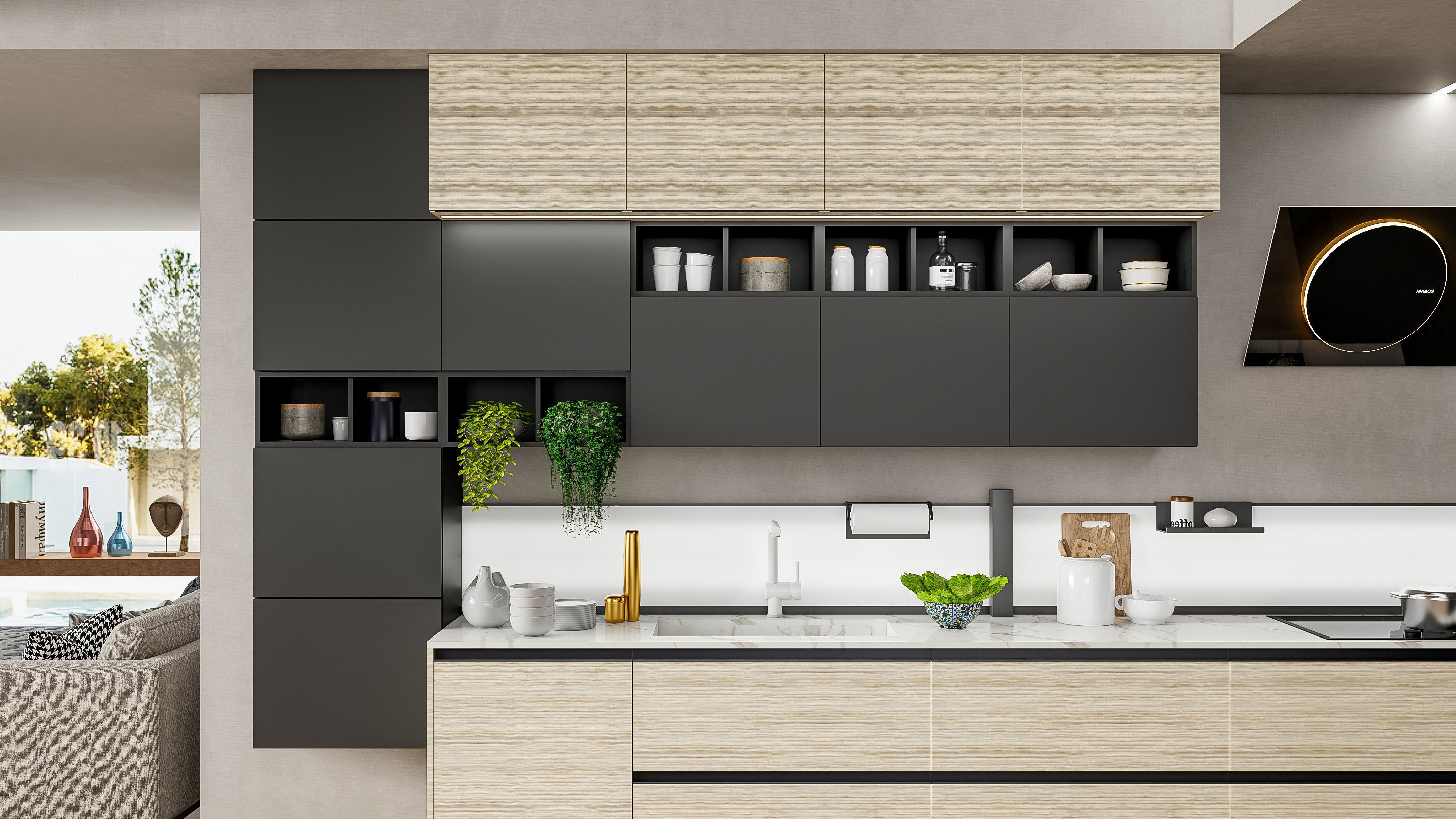 Kitchen fully parametric Resizable manufacturable 0070 3D model_9