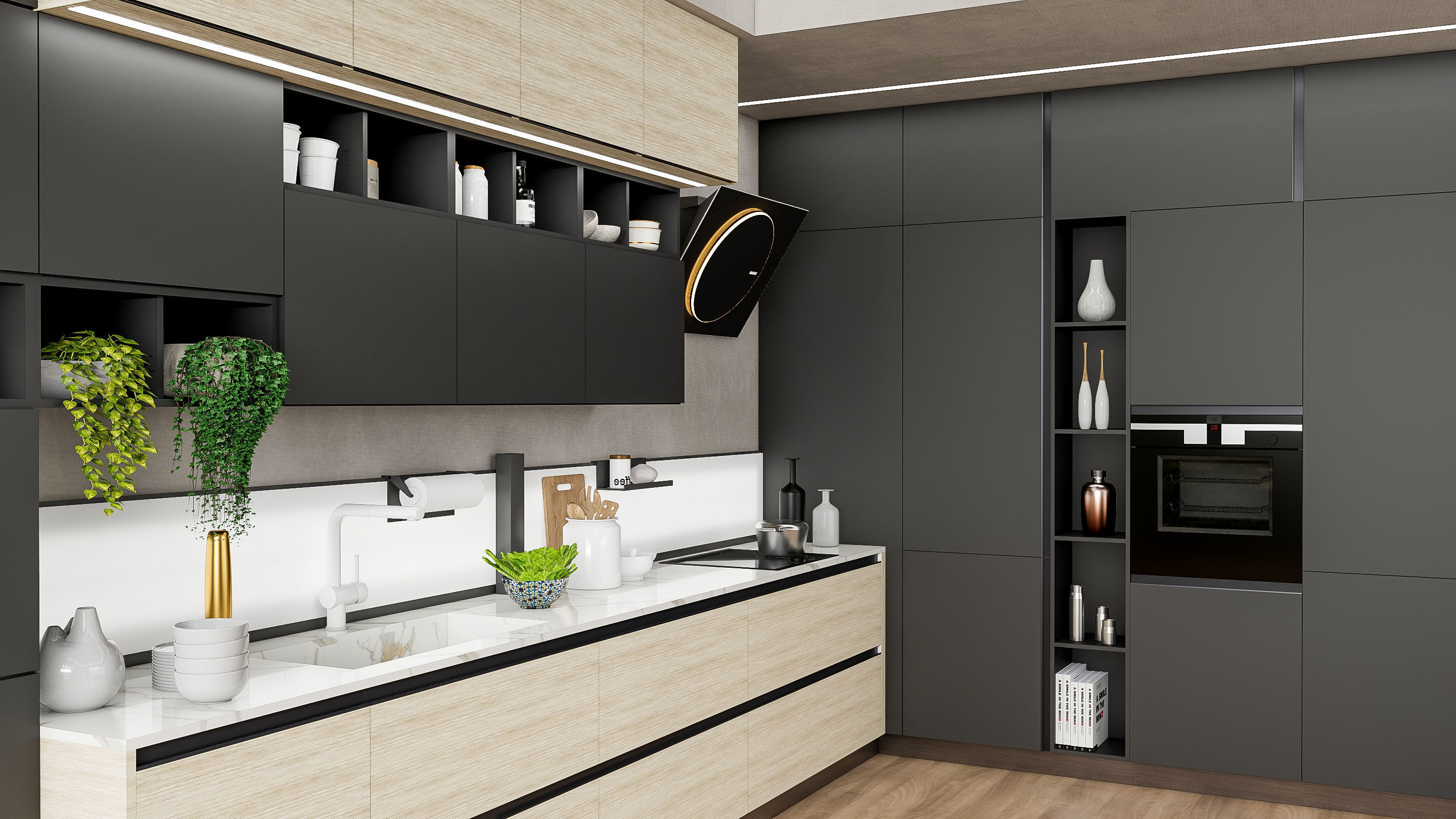 Kitchen fully parametric Resizable manufacturable 0070 3D model_6