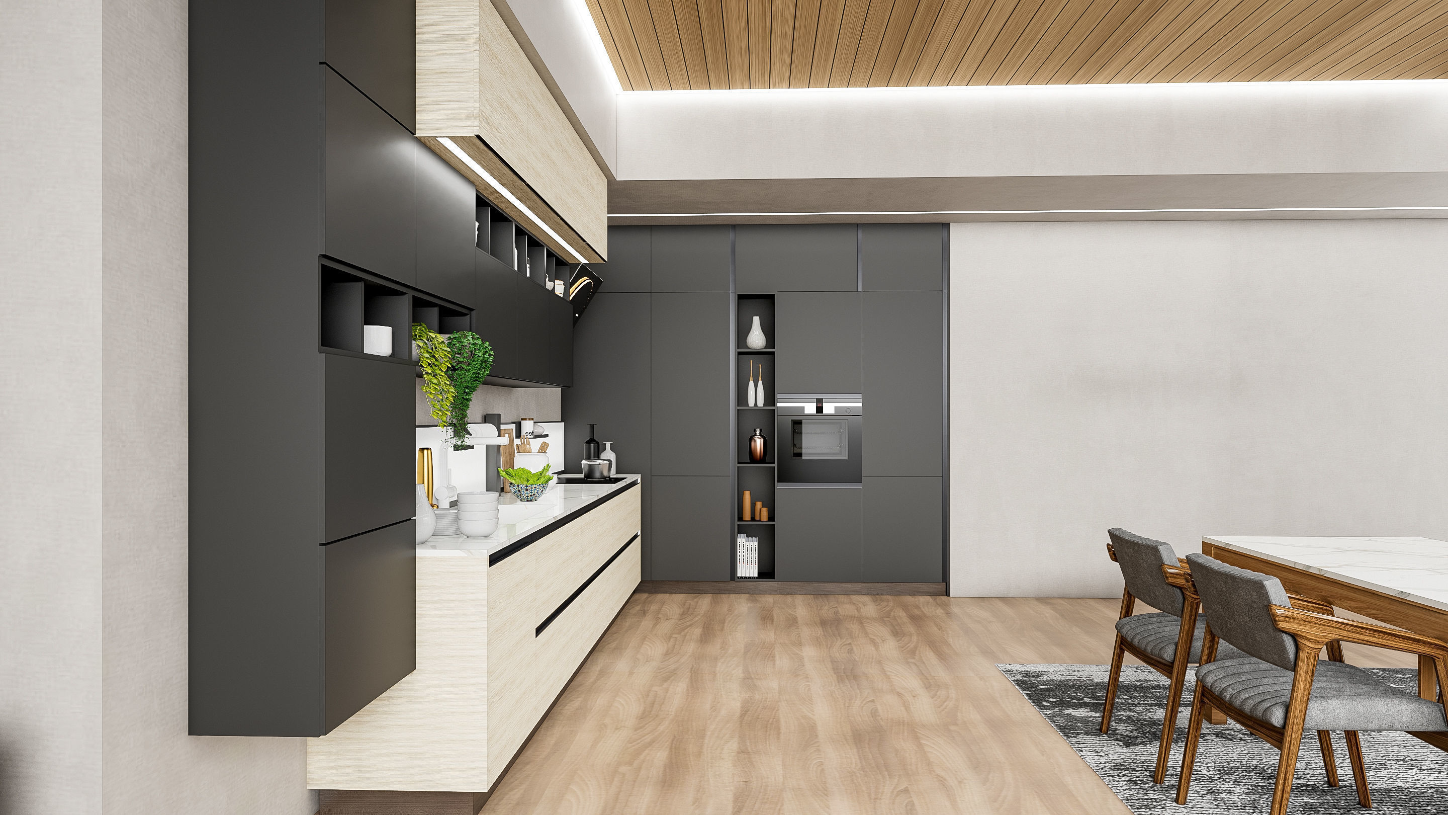 Kitchen fully parametric Resizable manufacturable 0070 3D model_16