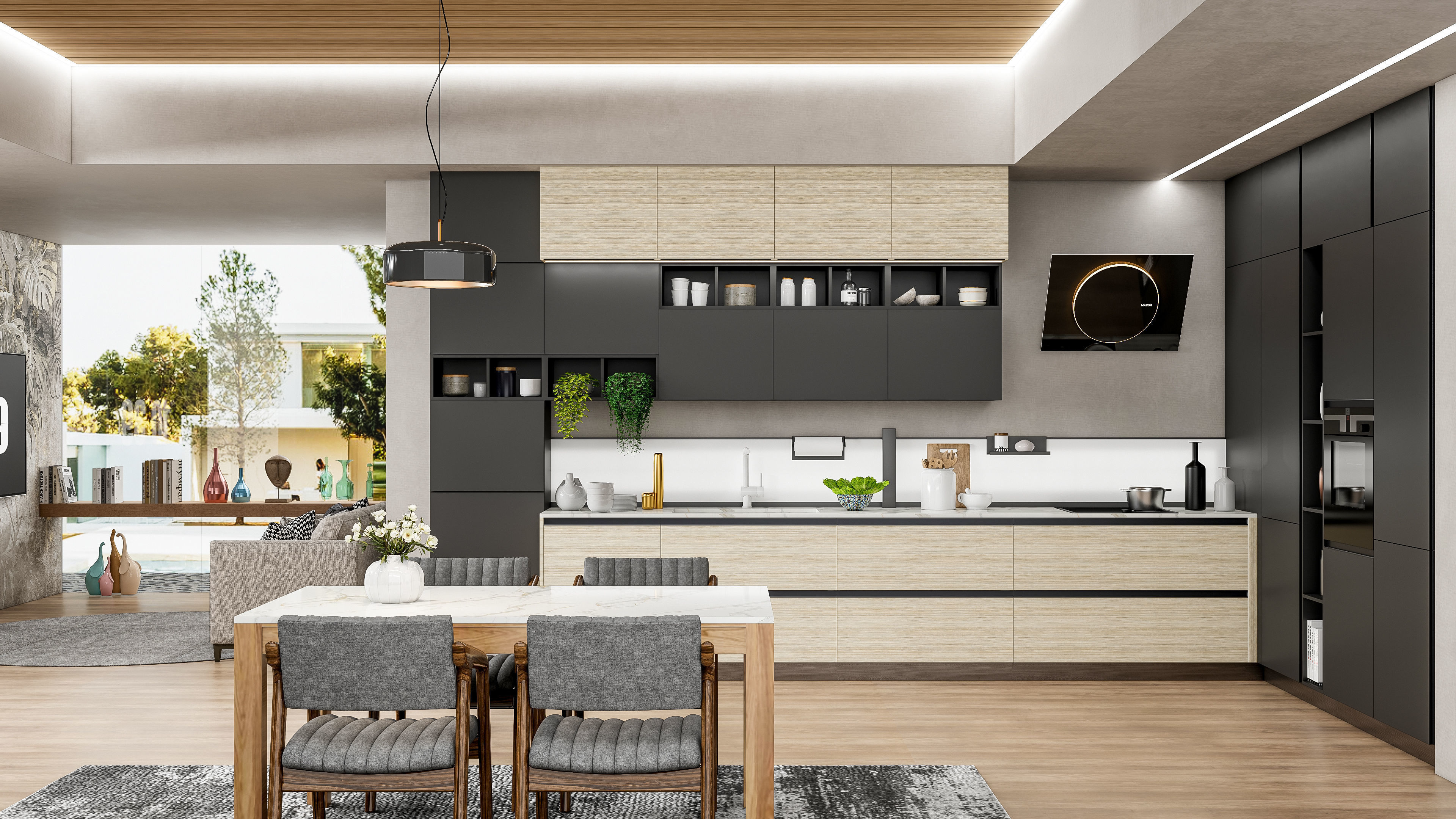 Kitchen fully parametric Resizable manufacturable 0070 3D model_2