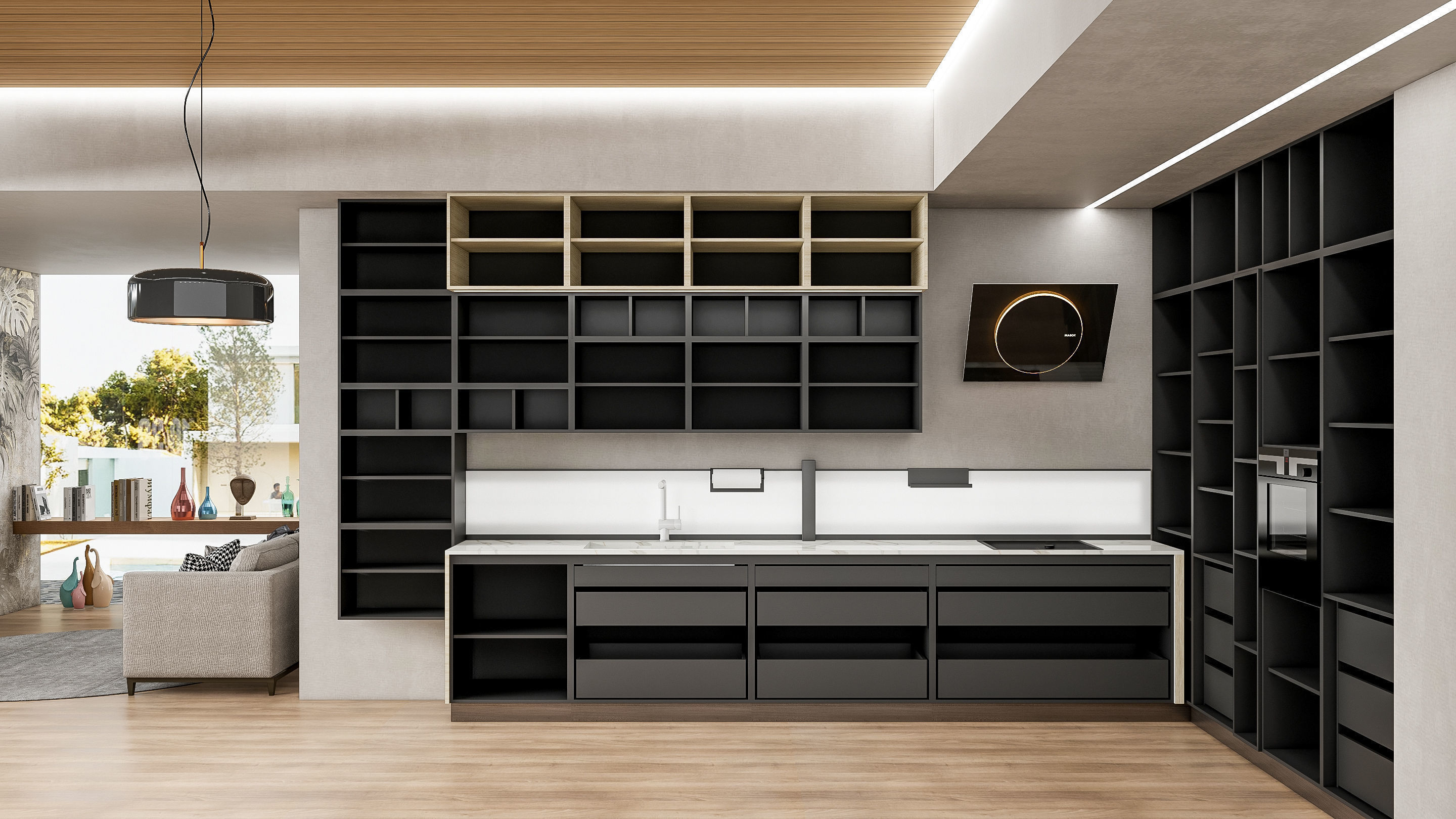 Kitchen fully parametric Resizable manufacturable 0070 3D model_11