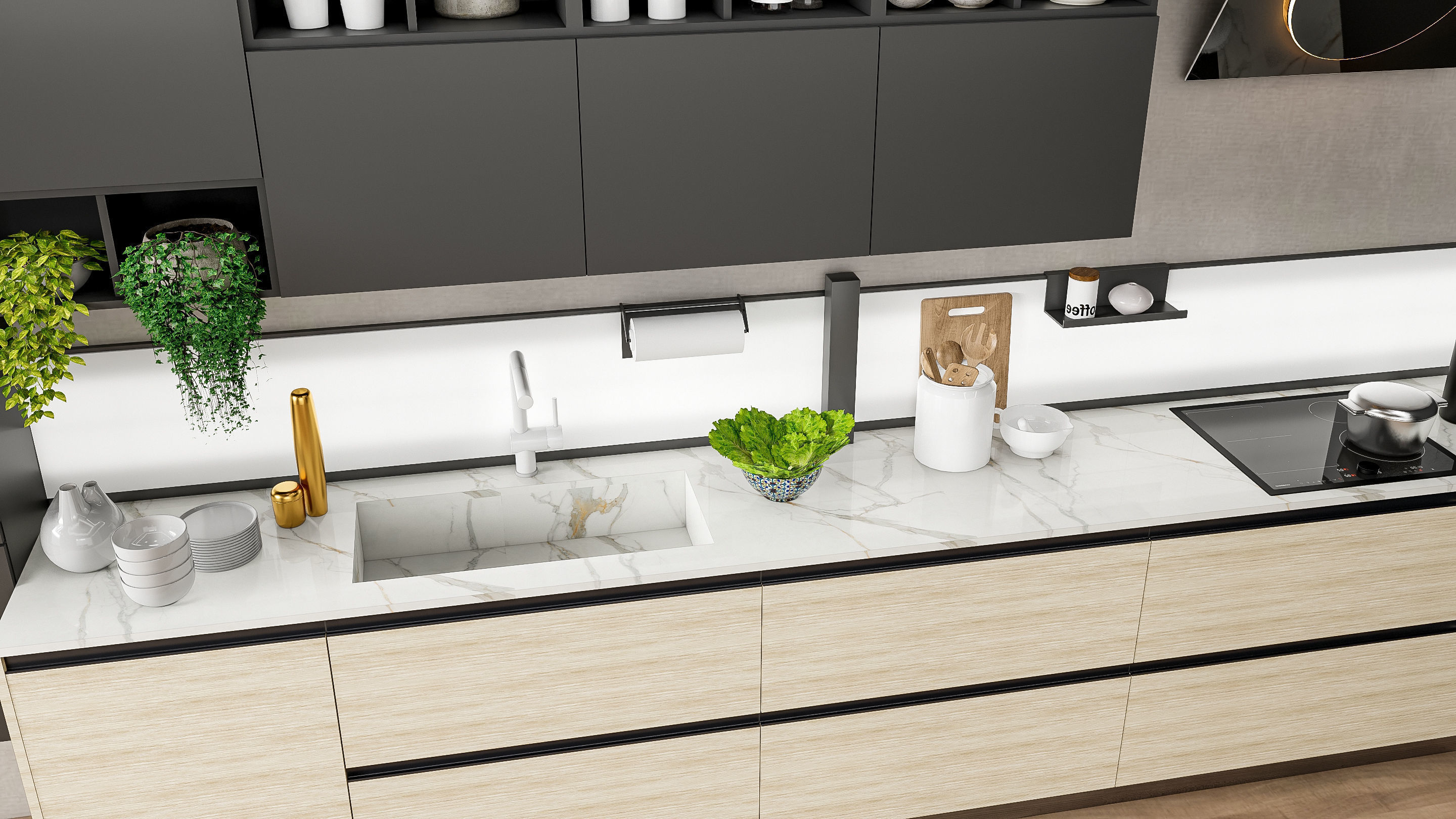 Kitchen fully parametric Resizable manufacturable 0070 3D model_5