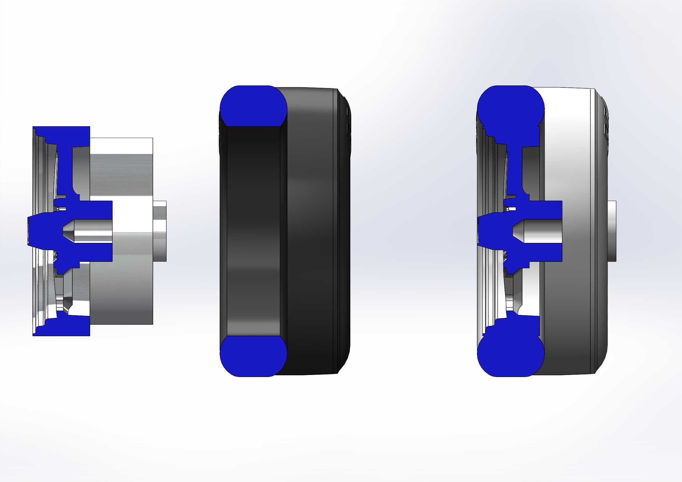 Set of wheels Billet Street Lite for scale model of dragster 3D print model_11