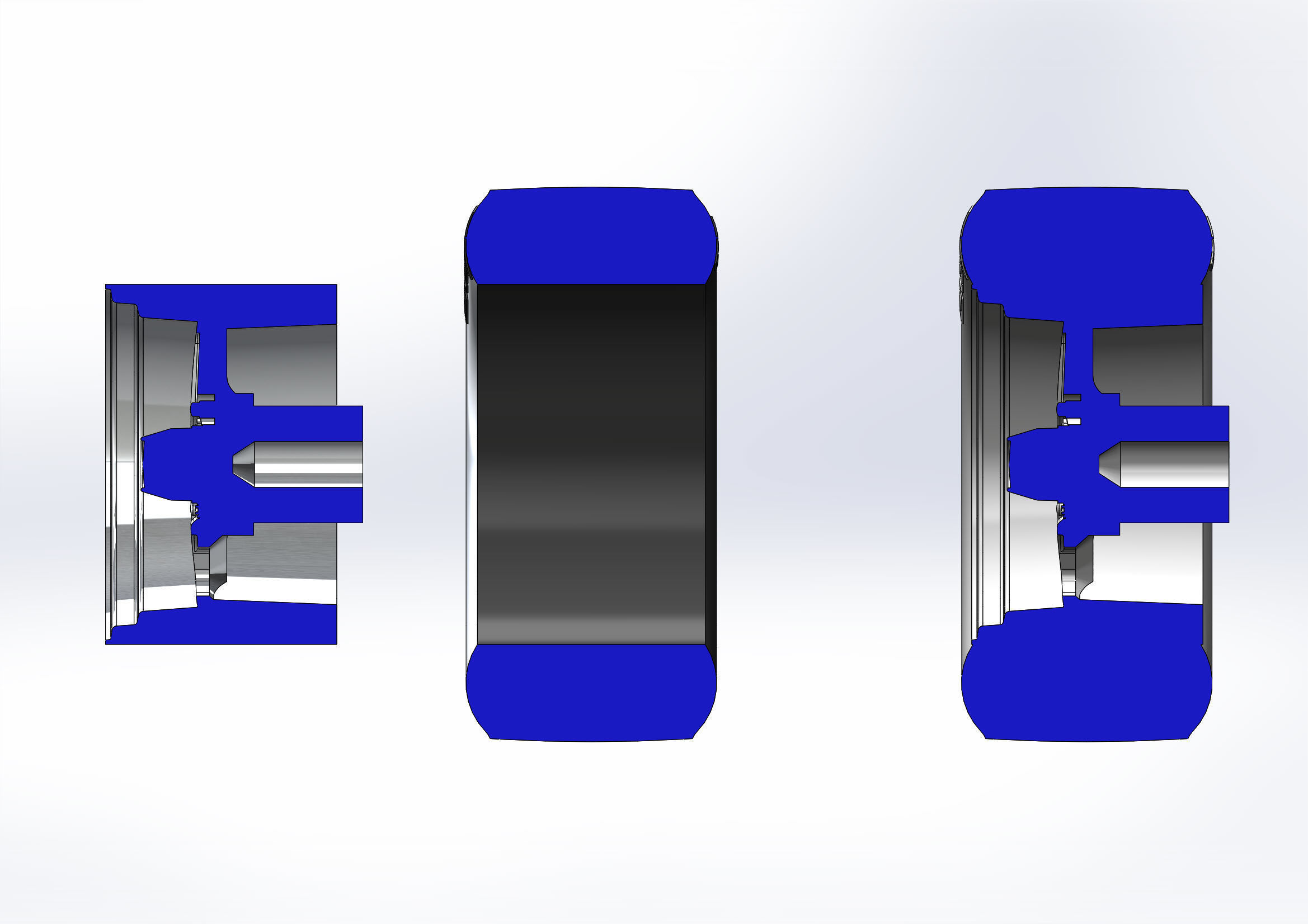 Set of wheels Billet Street Lite for scale model of dragster 3D print model_12