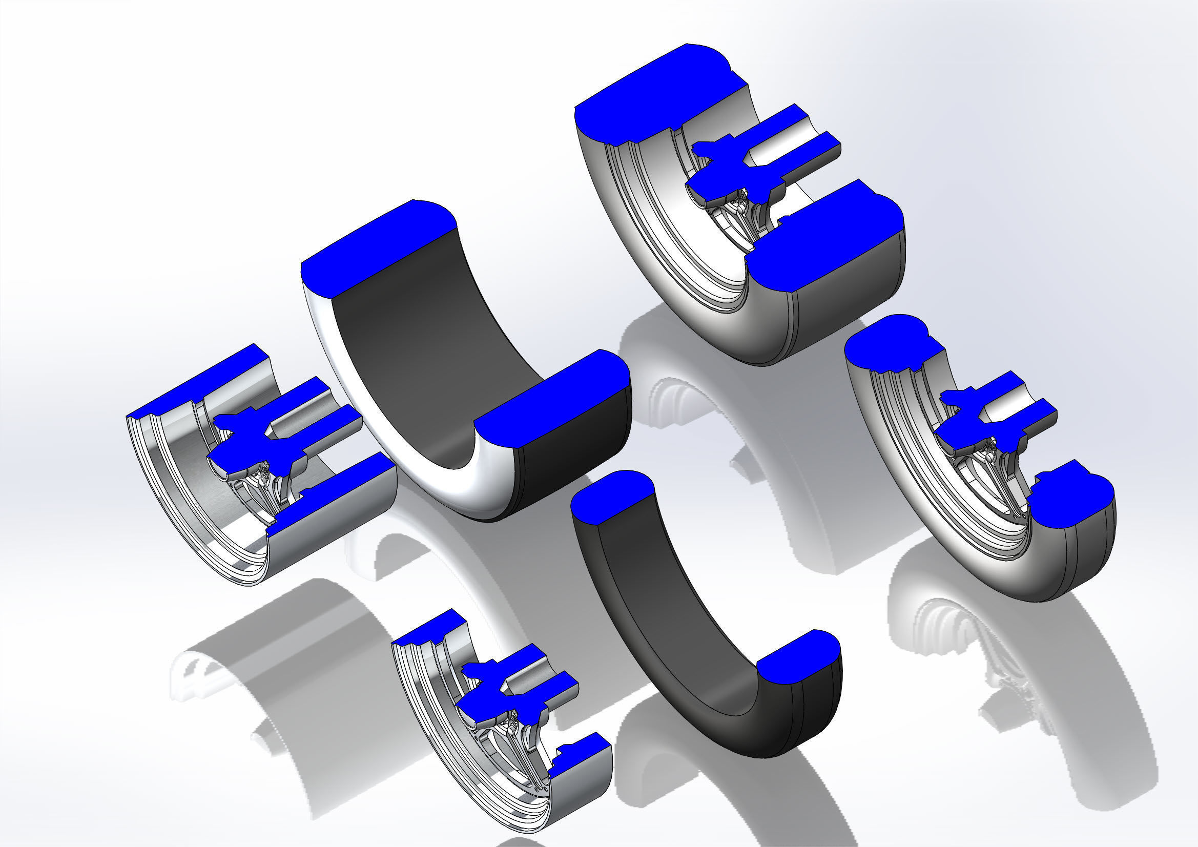 Set of wheels Billet Street Lite for scale model of dragster 3D print model_10