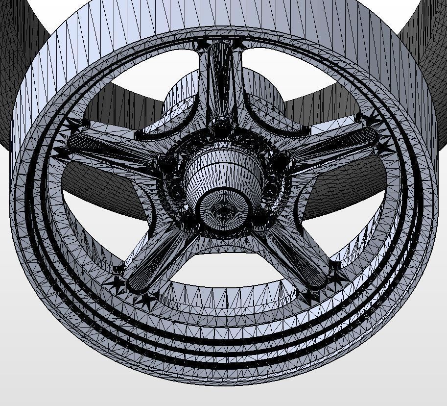 Set of wheels Billet Street Lite for scale model of dragster 3D print model_19
