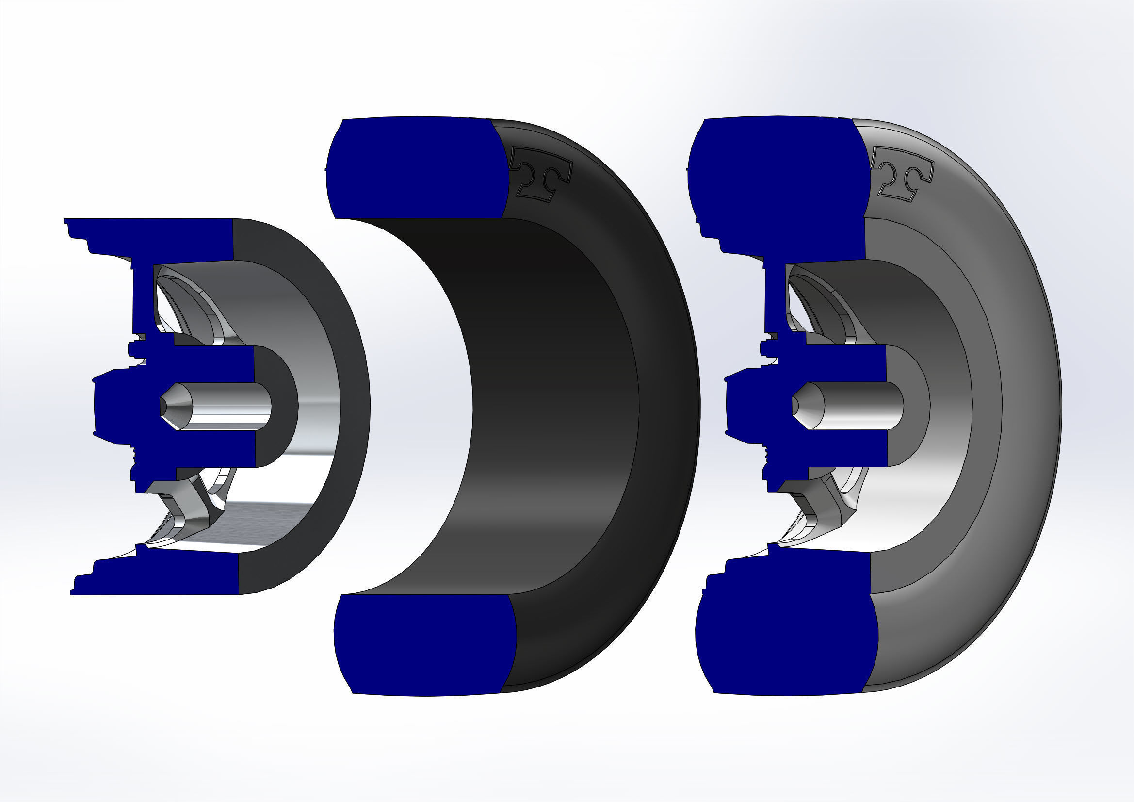 Set of wheels Billet Street Lite for scale model of dragster 3D print model_13