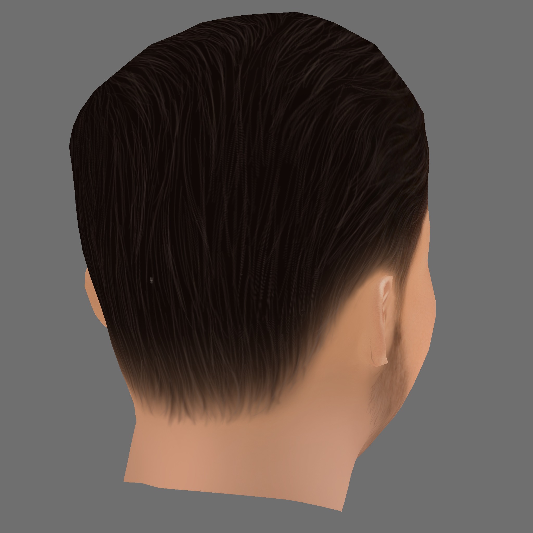 Pedro Pascal Head - Low poly head for game Low-poly 3D model_4