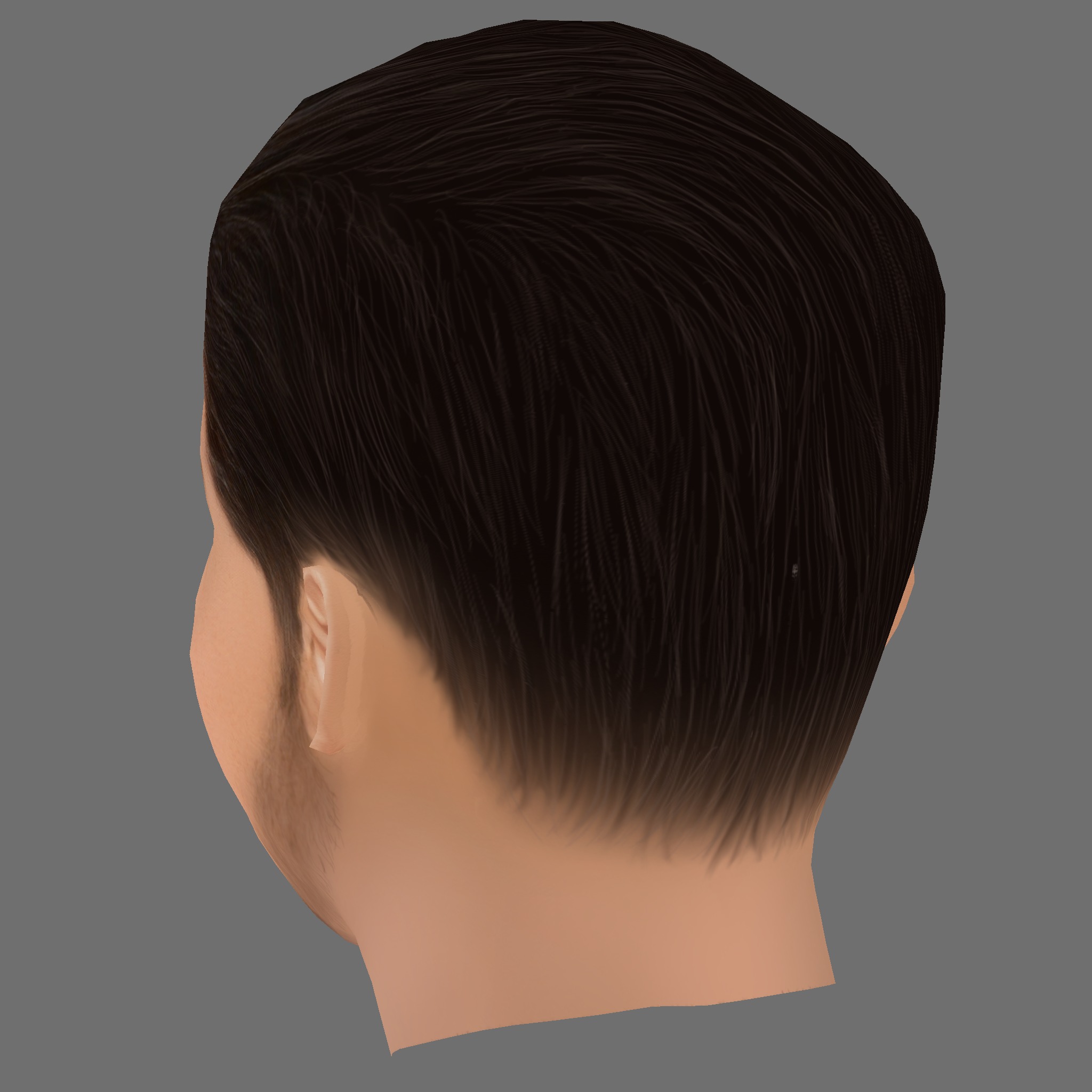 Pedro Pascal Head - Low poly head for game Low-poly 3D model_3