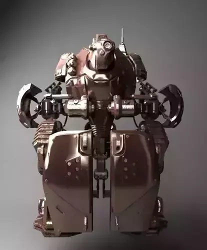 Silverback futuristic robot