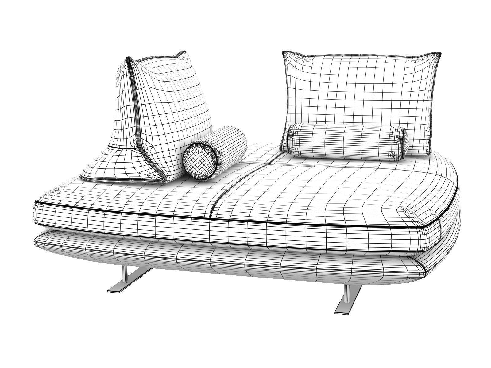 Prado Sofa Square 3D model_5