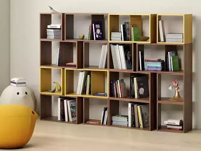 Cuts Bookshelf Composition 4 and 5