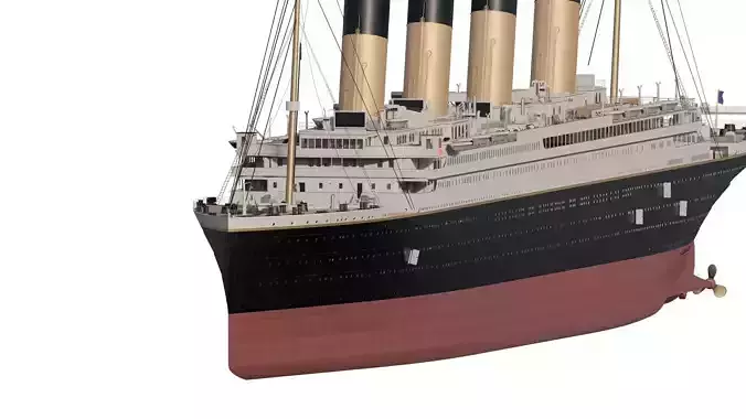 Titanic with full interior 3D model