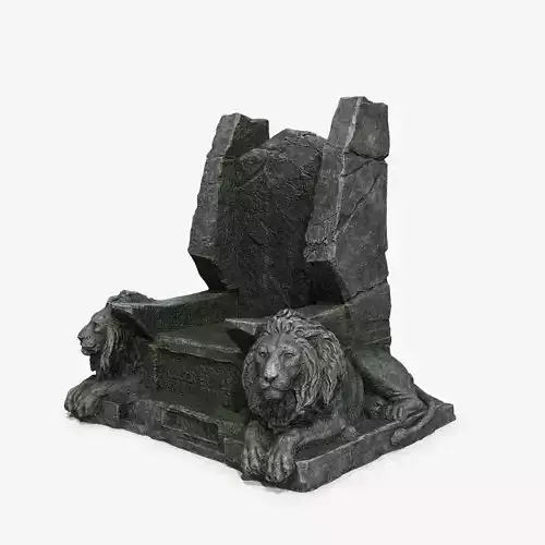 Lion Throne Low-poly 3D model