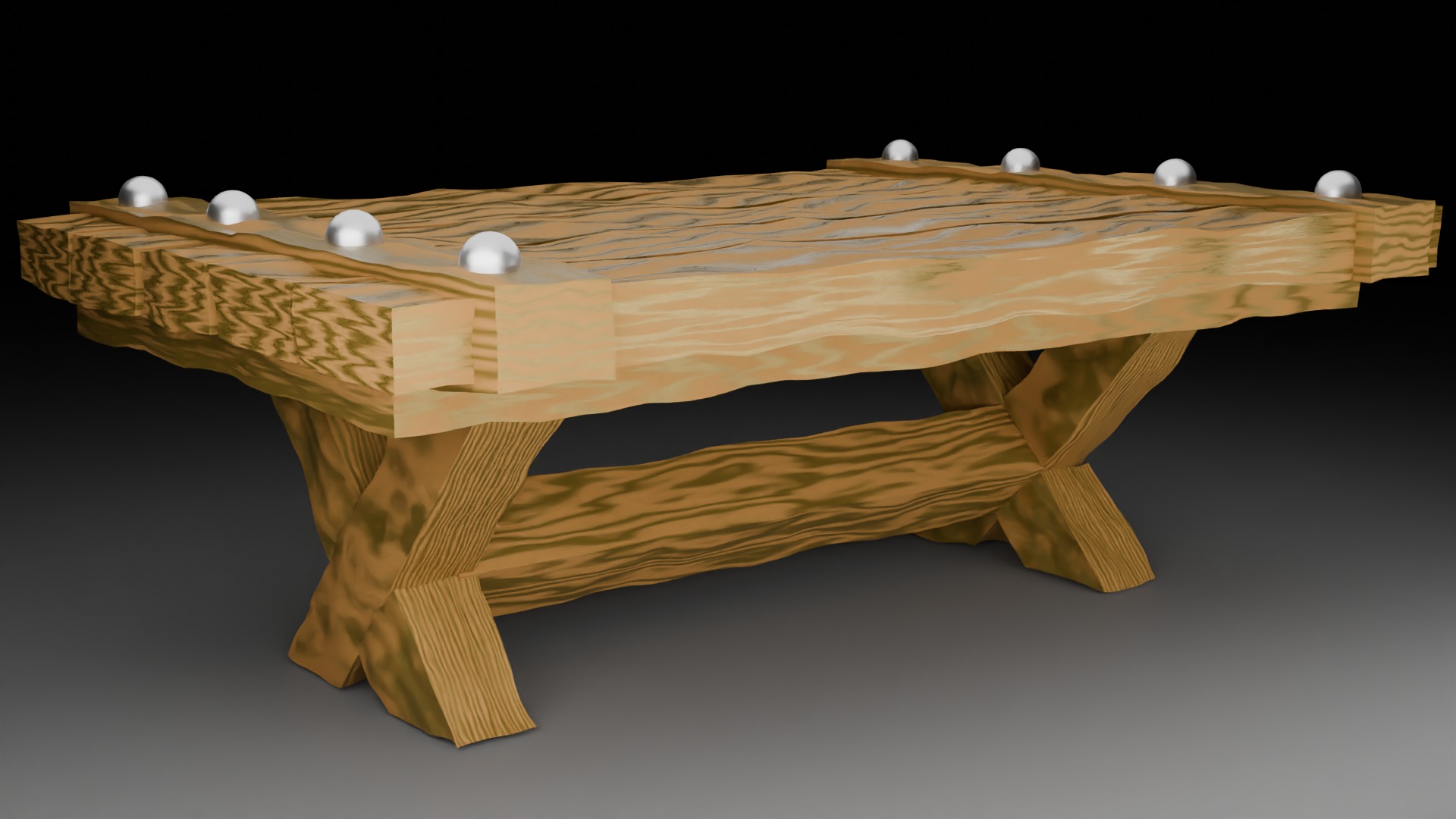 Old Medieval Table Low-poly 3D model_3