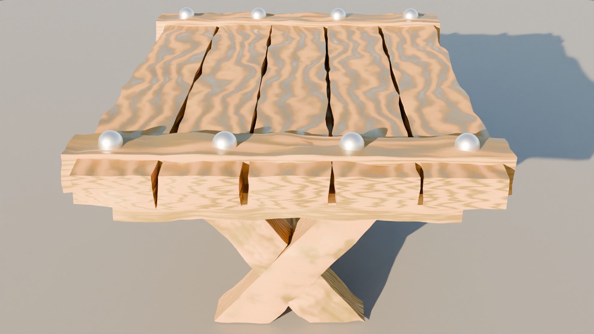 Old Medieval Table Low-poly 3D model_1