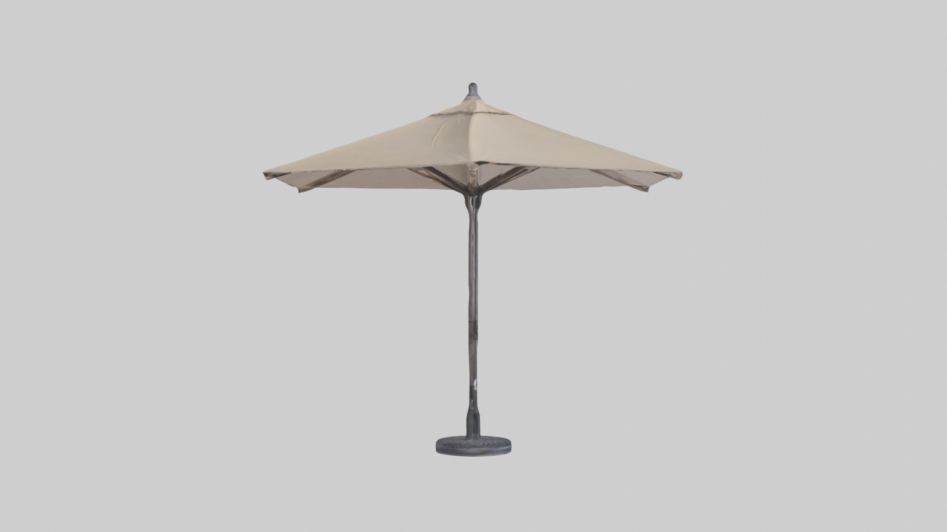 Patio umbrella Low-poly 3D model_7