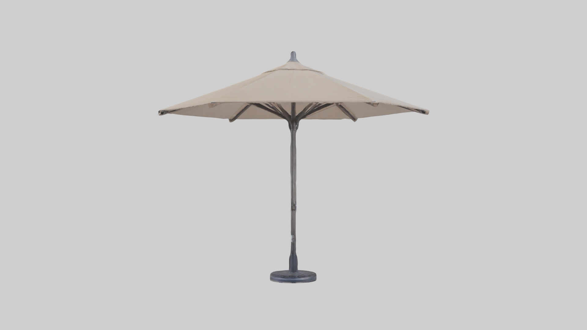 Patio umbrella Low-poly 3D model_3