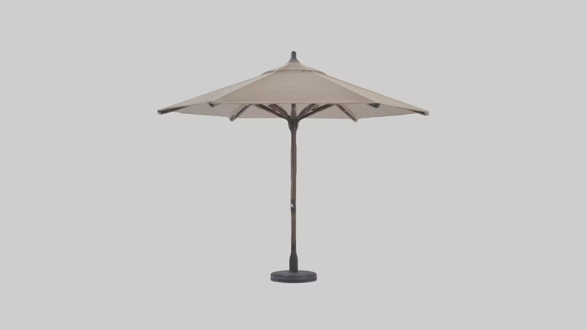 Patio umbrella Low-poly 3D model_0