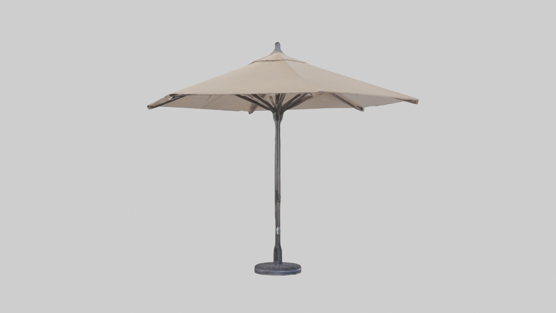 Patio umbrella Low-poly 3D model_5