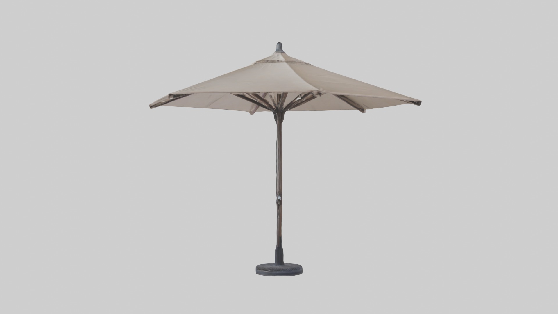 Patio umbrella Low-poly 3D model_1