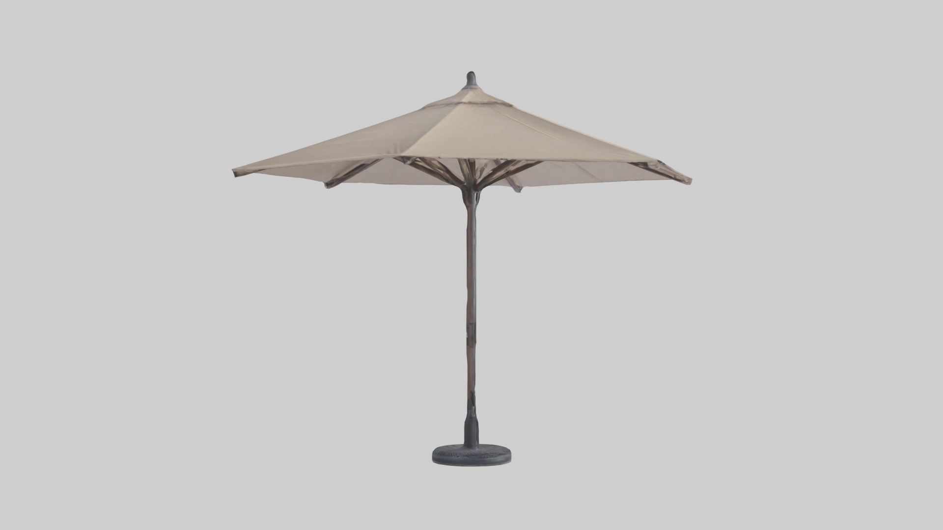 Patio umbrella Low-poly 3D model_2