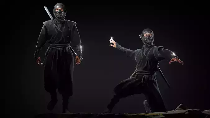 Shinobi Rei Low-poly 3D model
