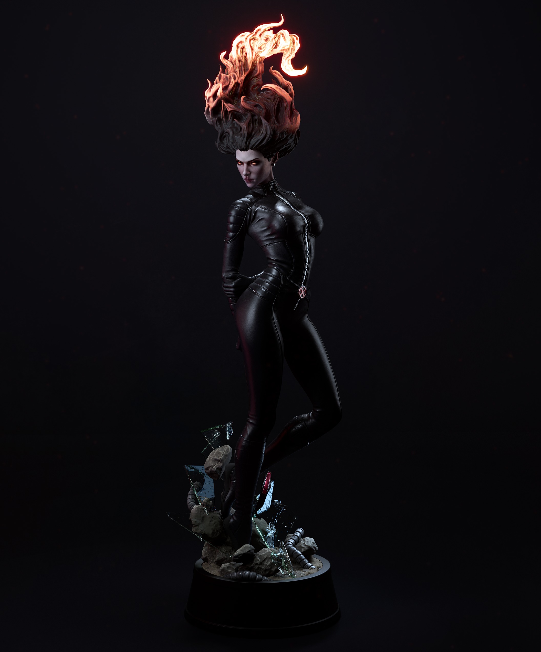 Fan Dark Phoenix Printable Stl 3D print model_1