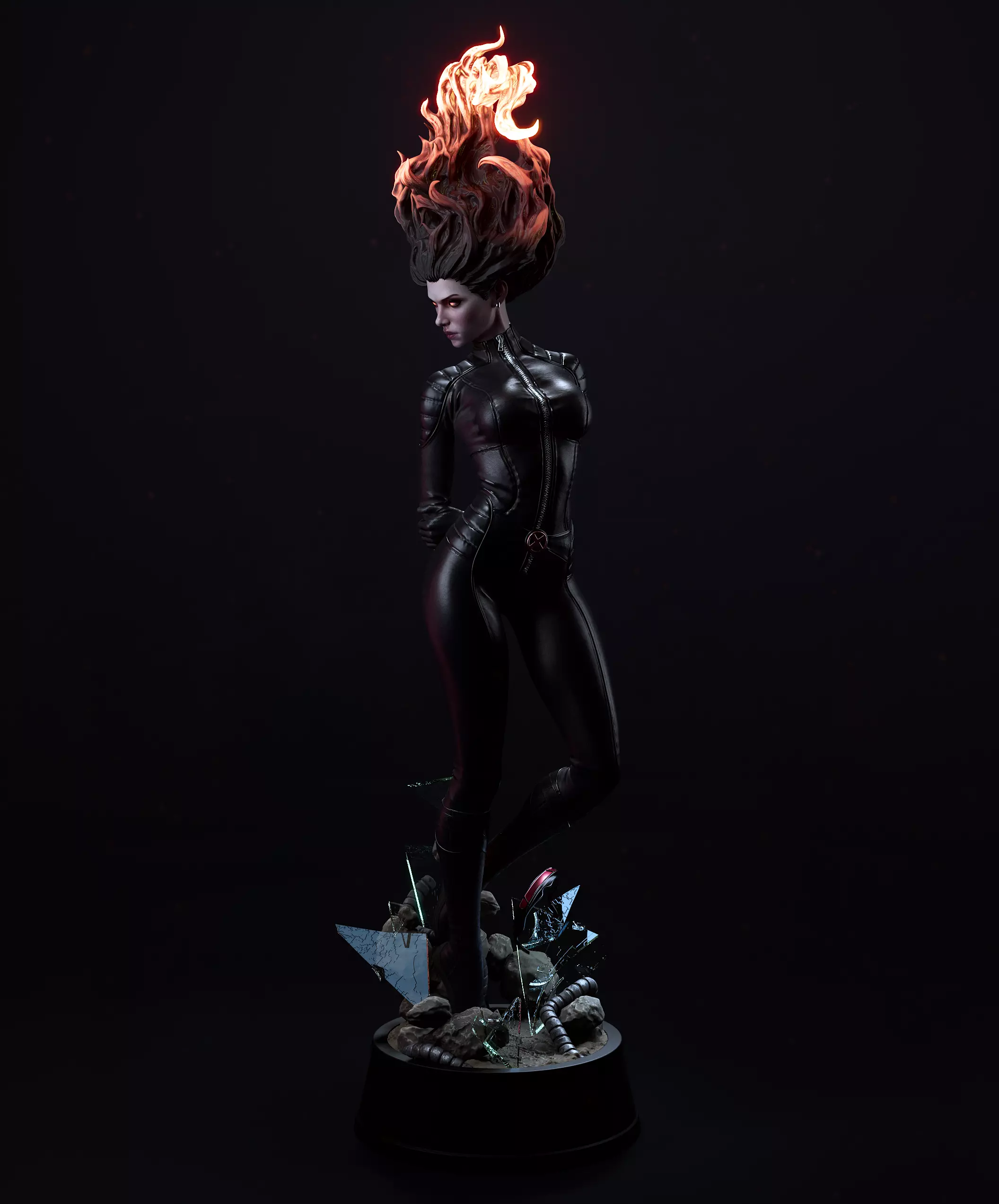 Fan Dark Phoenix Printable Stl 3D print model_0