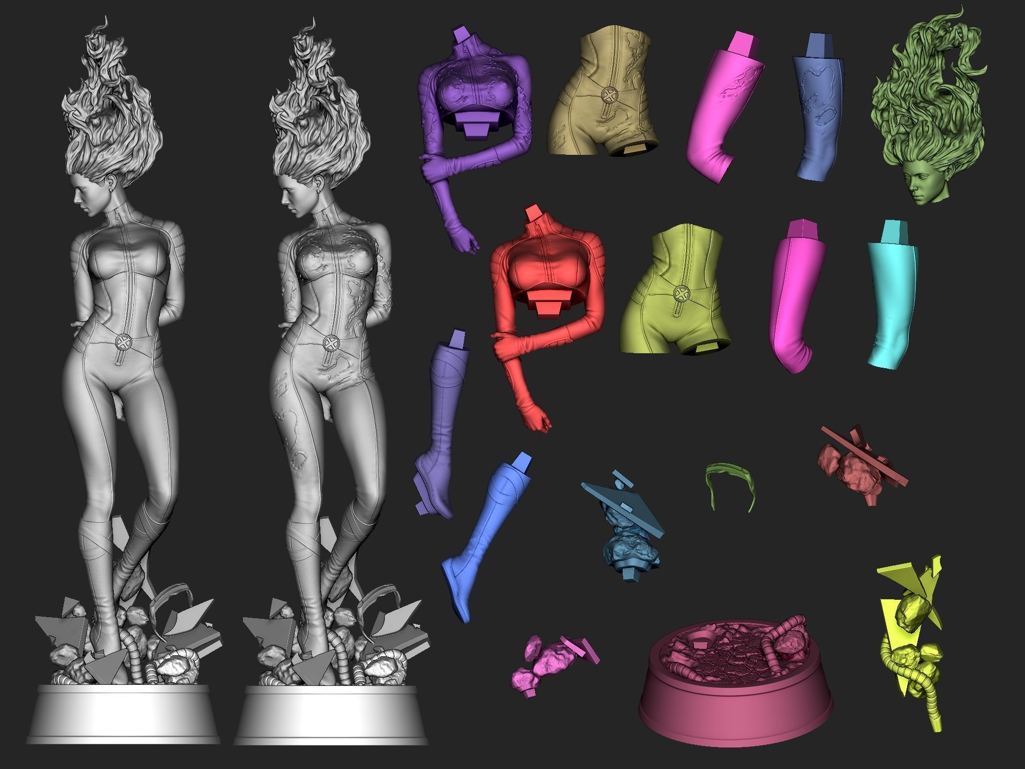 Fan Dark Phoenix Printable Stl 3D print model_6