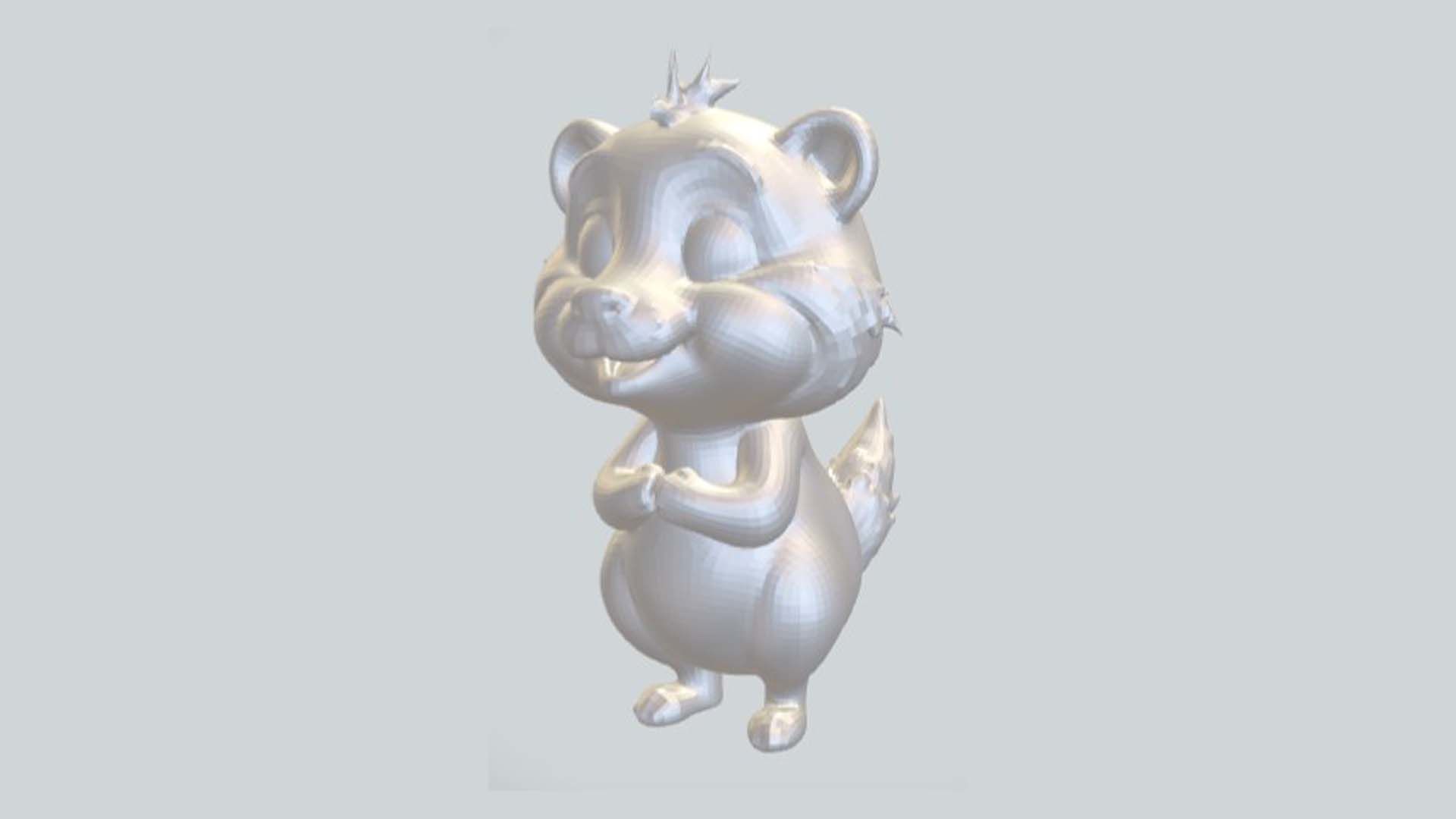 Cute cartoon animal character 3D print model_2