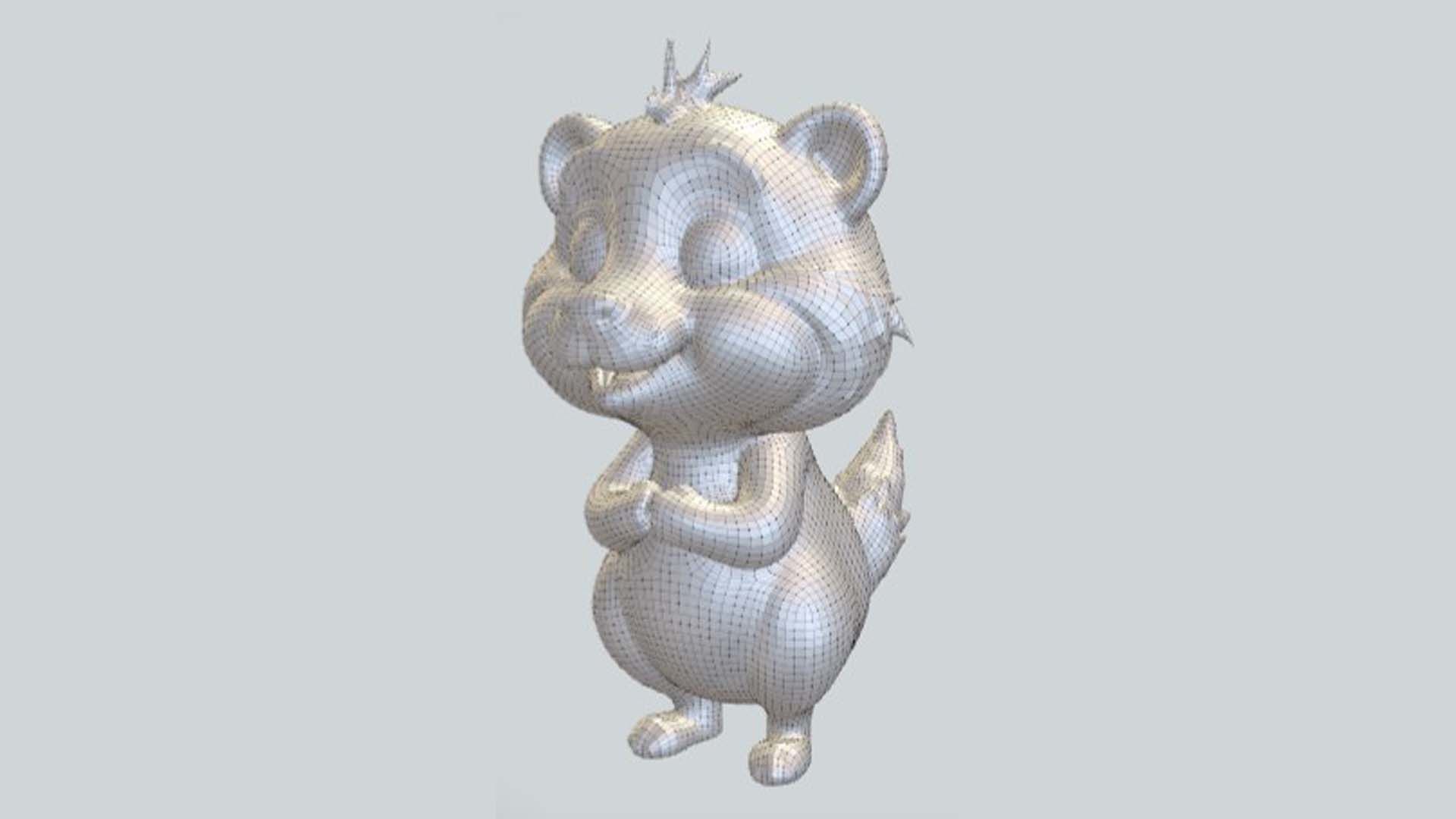 Cute cartoon animal character 3D print model_3