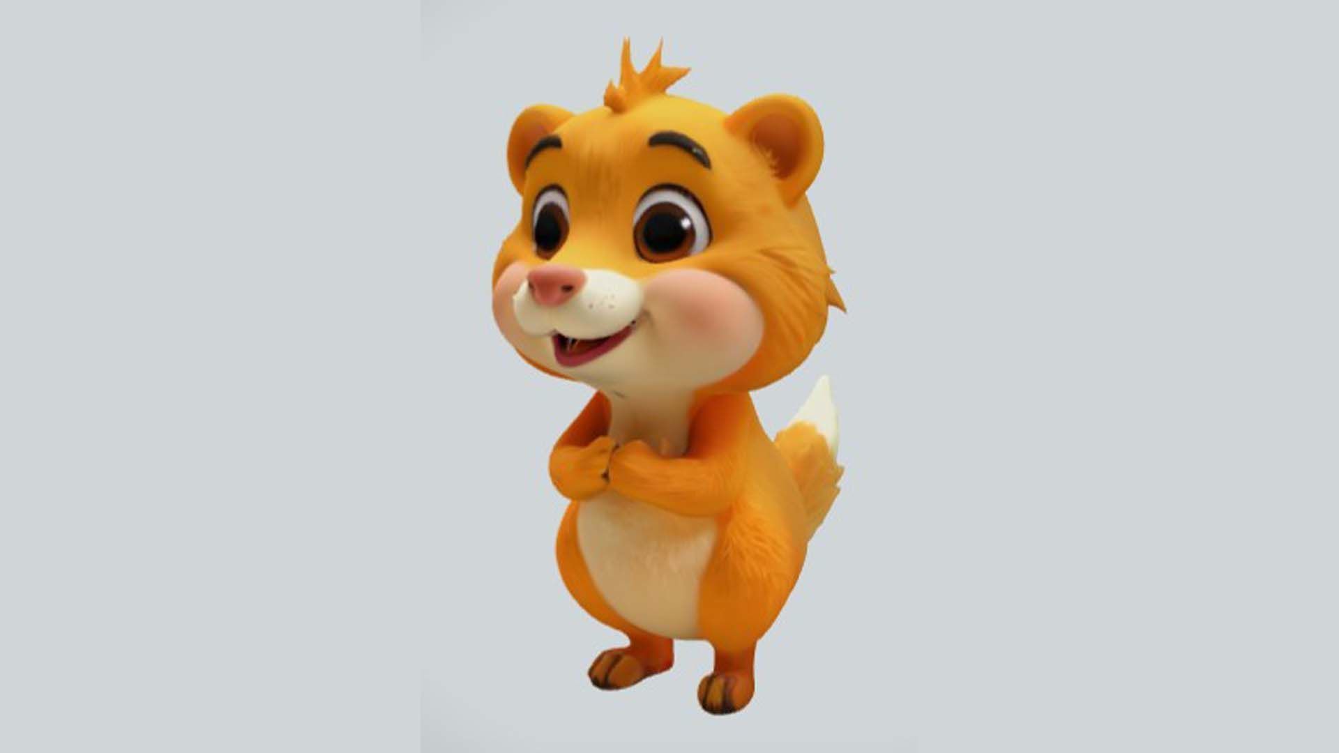 Cute cartoon animal character 3D print model_4