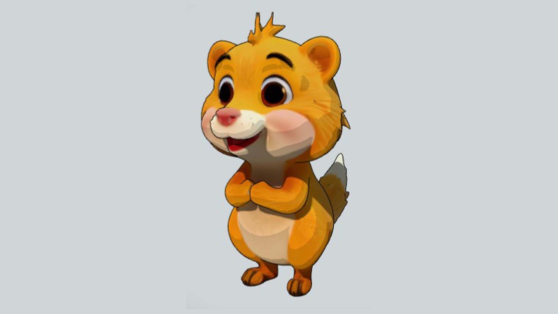 Cute cartoon animal character 3D print model_5