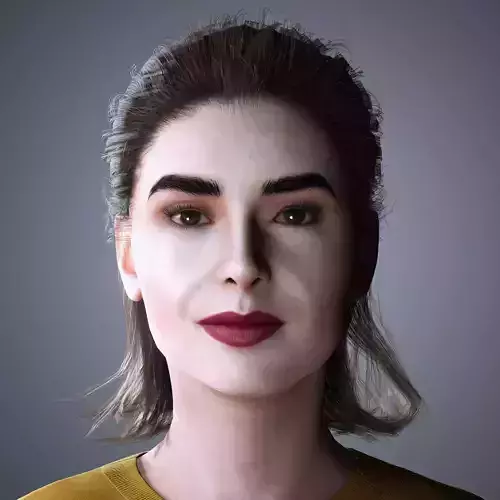 Lily Collins Character  Low-poly 3D model