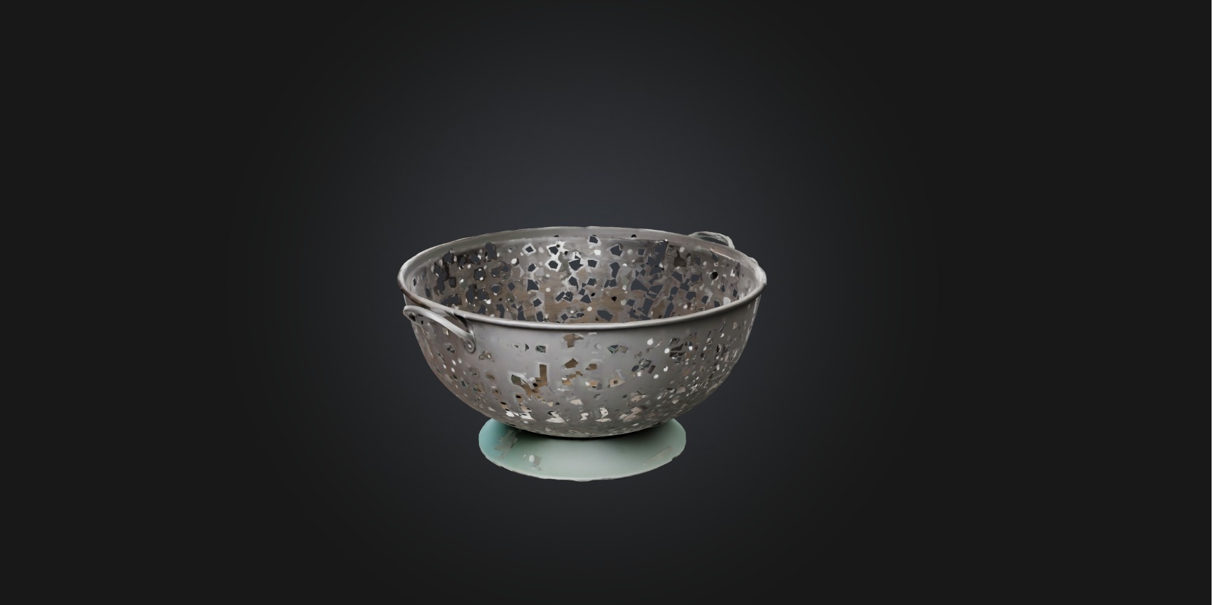 Colander Low-poly 3D model_4