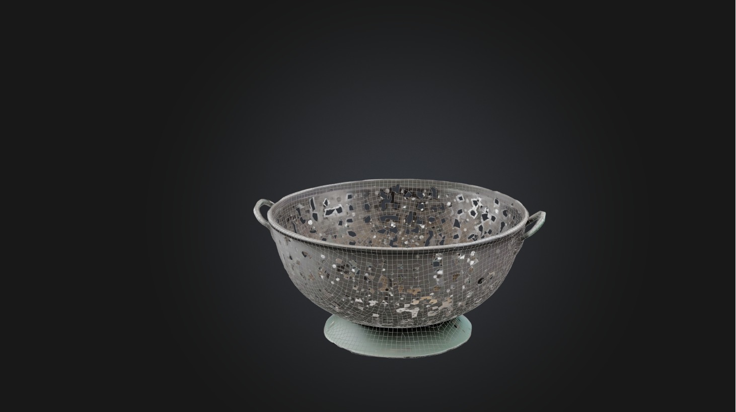 Colander Low-poly 3D model_1
