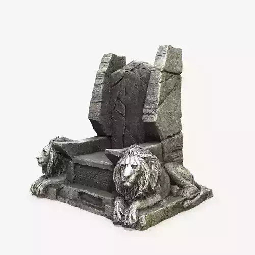 Lion Throne Low-poly 3D model