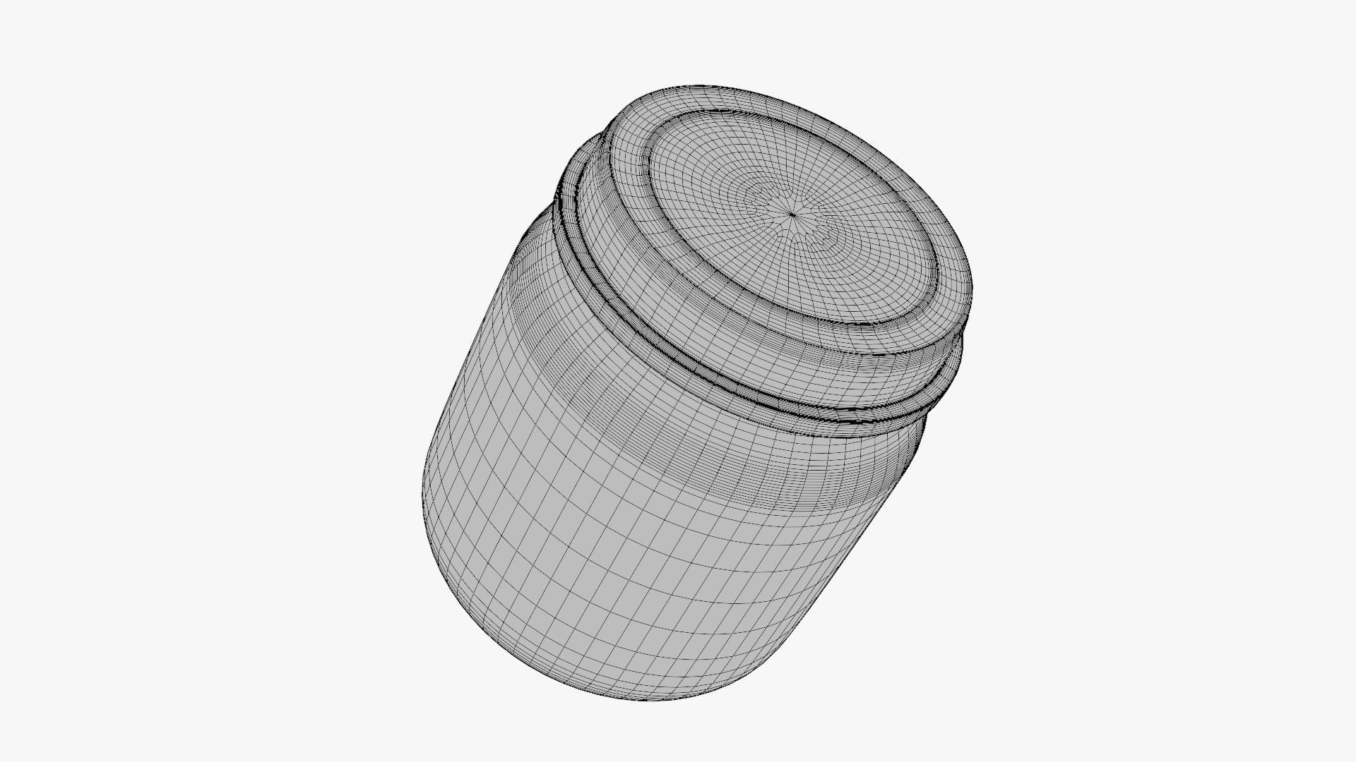 Basic Baby Food Jar - Geometry Only No Textures No Materials 3D model_5