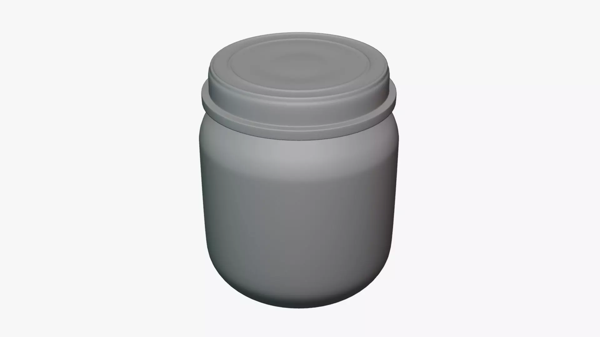 Basic Baby Food Jar - Geometry Only No Textures No Materials 3D model_0