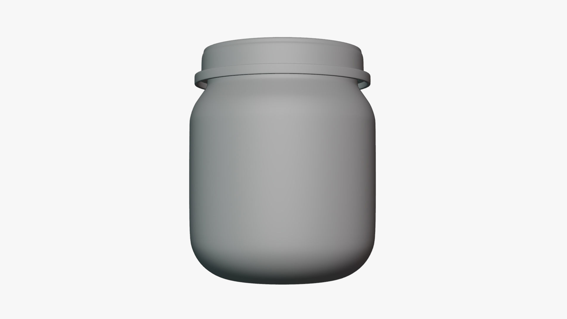 Basic Baby Food Jar - Geometry Only No Textures No Materials 3D model_1