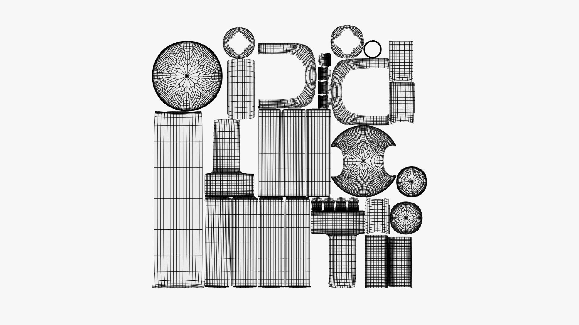 Basic Water Bottle - Geometry Only No Textures No Materials 3D model_6