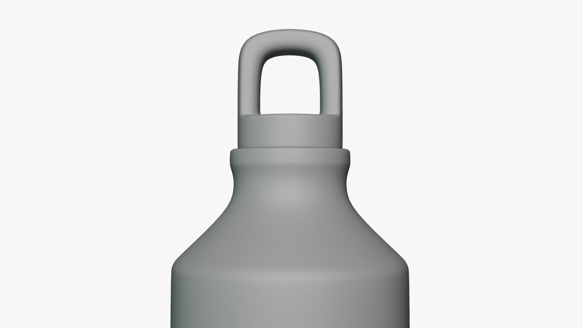 Basic Water Bottle - Geometry Only No Textures No Materials 3D model_3